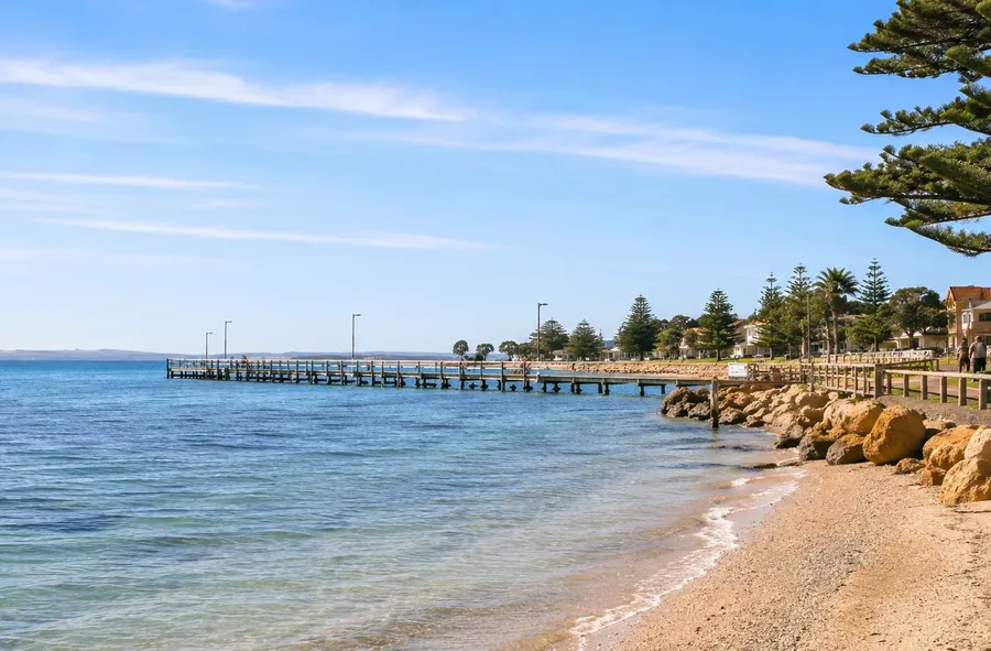 Stansbury waterfront and jetty on Gulf St Vincent