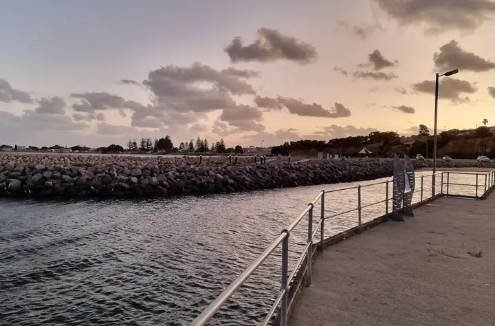 Jetty on the Yorke Peninsula coast around sunset
