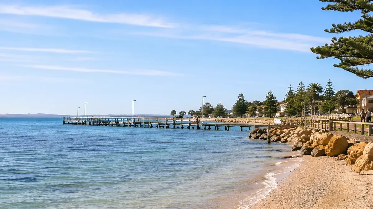 Stansbury waterfront and jetty on Yorke Peninsula