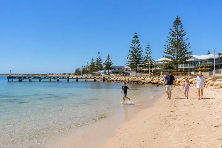 Beach and jetty near Port Hughes and the Copper Coast